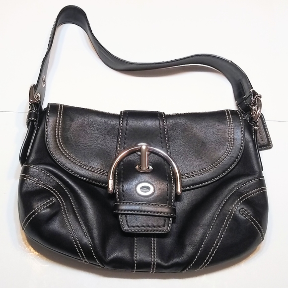 Coach Handbags - Coach purse, black leather Soho bag, silver accent